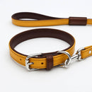 Jet Line set in Mustard Leather & Dark Brown-4