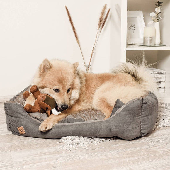 Ne&no® Robustes Hundespielzeug mit Pfeife - Büffel Billie  