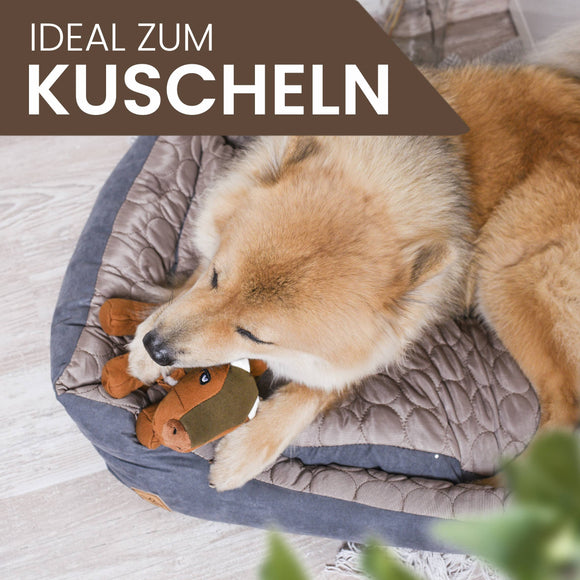 Ne&no® Robustes Hundespielzeug mit Pfeife - Büffel Billie  