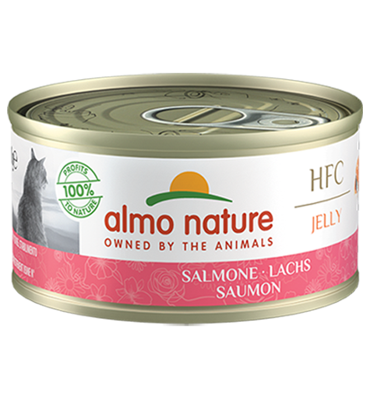 Gelatina de salmón para gatos HFC de Almo Nature