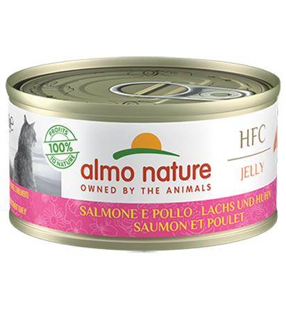 Almo Nature HFC cat jelly with Salmon and Chicken