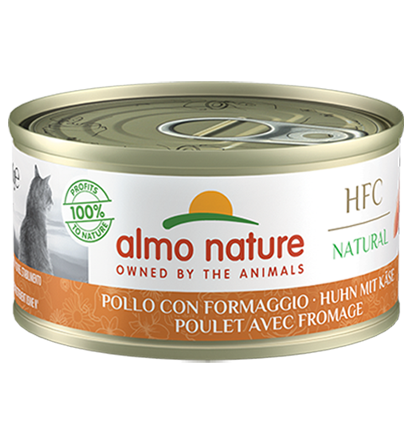 Almo Nature HFC Natürliches Katzenhuhn mit Käse