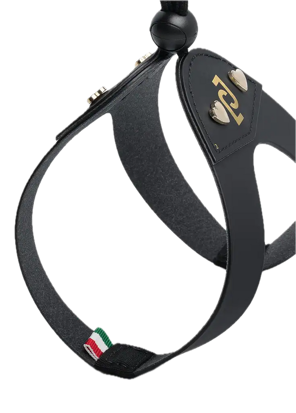 Liu Jo - Black Harness with Heart Studs