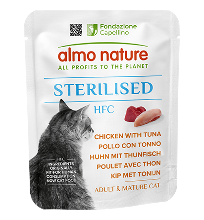 Almo Nature HFC sterilisiertes Huhn mit Thunfisch