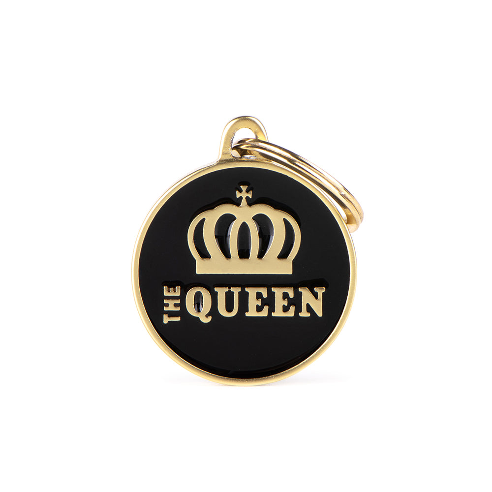 Medaglietta Charm The Queen Satin Gold