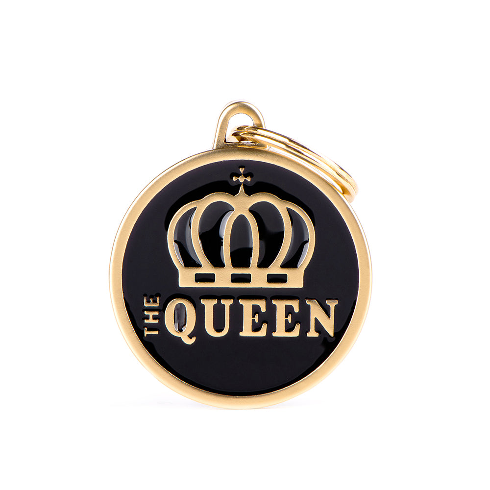 Medaglietta Charm The Queen Satin Gold