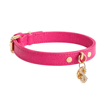 Compra fucsia Pupet Couture - collare in pelle aurora