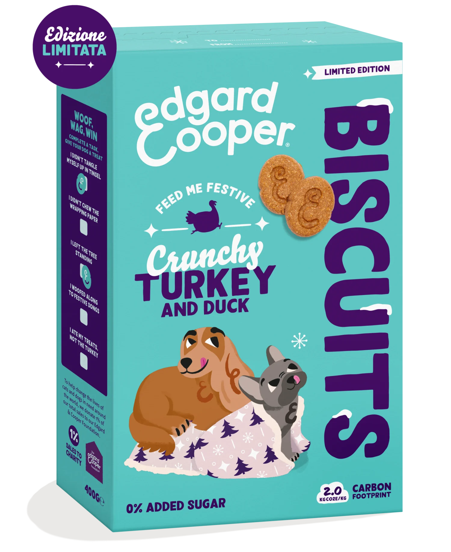 Edgard & Cooper Dog- Galletas de pavo y pato para las fiestas
