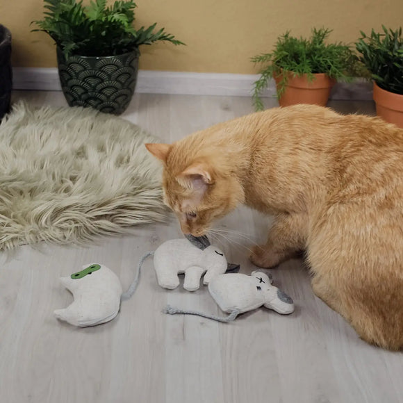 Ne&No - Spielzeug für Katzen Set 3 Puppen