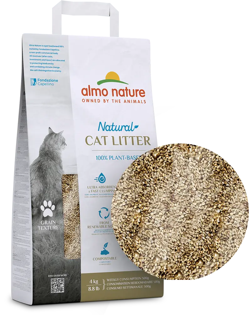 Litière pour chat Almo Nature - Texture granuleuse