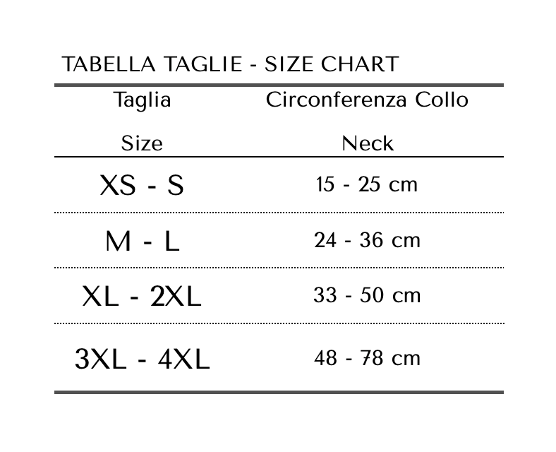 Guida alle taglie PetBoutique