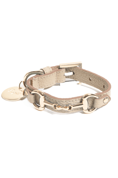 Compra beige Pupet Couture - collare pelle con morsetto