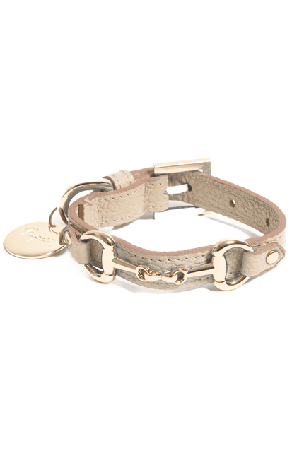 Comprar beige Pupet Couture - collar de piel con broche
