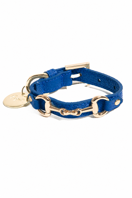 Comprar blu Pupet Couture - collar de piel con broche