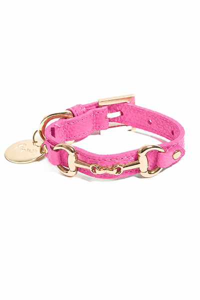 Compra fucsia Pupet Couture - collare pelle con morsetto