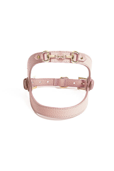 Compra rosa Pupet Couture - pettorina in pelle con morsetto