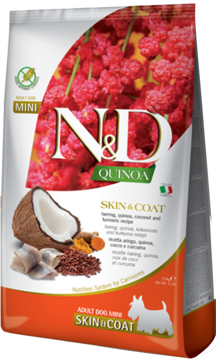 N&D Quinoa Perro Skin & Coat Aringhe