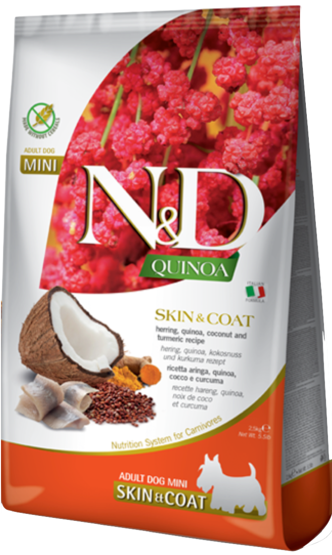 N&D Quinoa Dog Skin & Coat Aringhe
