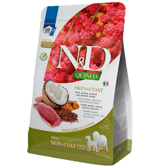 N&D Quinoa Dog Skin & Coat Anatra