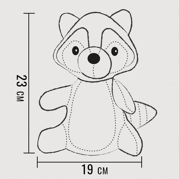 Ne&no® Robustes Hundespielzeug mit Quietscher - Waschbär Wally