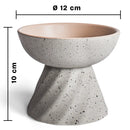 Ne&No - cuenco elevado de cerámica para gatos efecto piedra-3