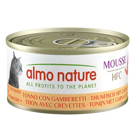 Almo Nature HFC cat Mousse - Tonno e Gamberetti - Human Grade