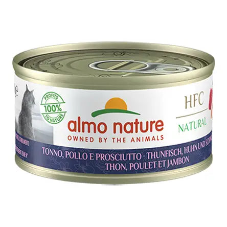 Almo Nature HFC Natural cat Tonno Pollo e Prosciutto - 70 Gr - Human Grade