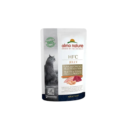 Almo Nature HFC pouch cat Tonno Pollo e Prosciutto - 55 Gr - Human Grade