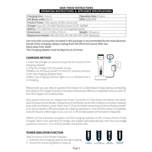 Aries - Tosatrix Professional Grooming Clipper cordless - Detergenti e Igiene