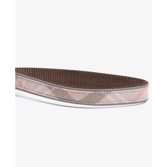 Barbour - Guinzaglio Per Cani Taupe Pink Tartan Riflettente - Guinzagli
