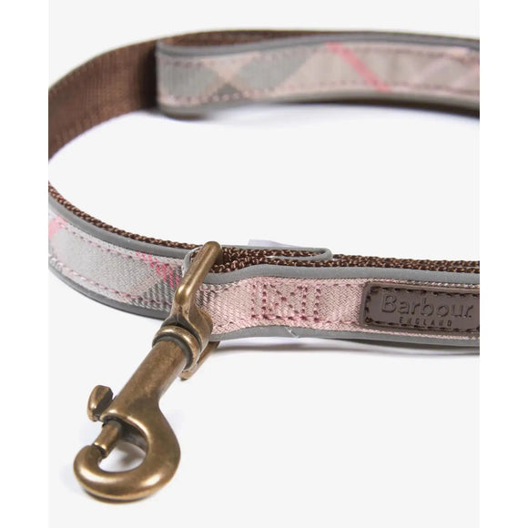 Barbour - Guinzaglio Per Cani Taupe Pink Tartan Riflettente - Guinzagli