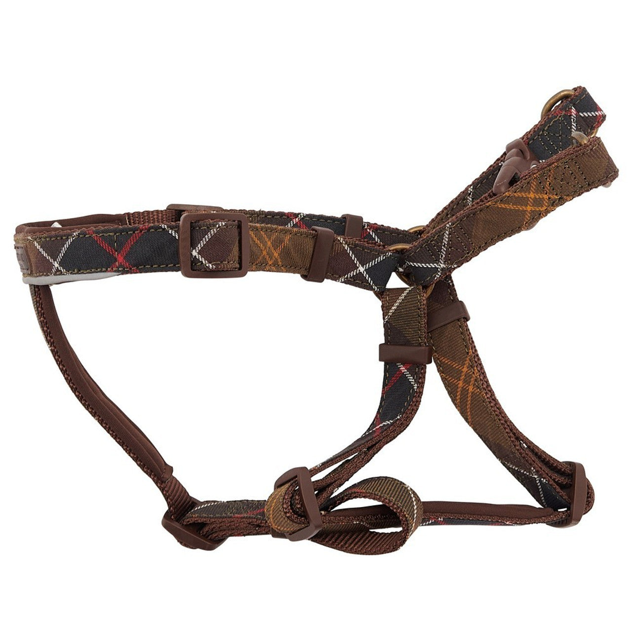 Barbour - Adjustable 5 ways tartan harness for dogs