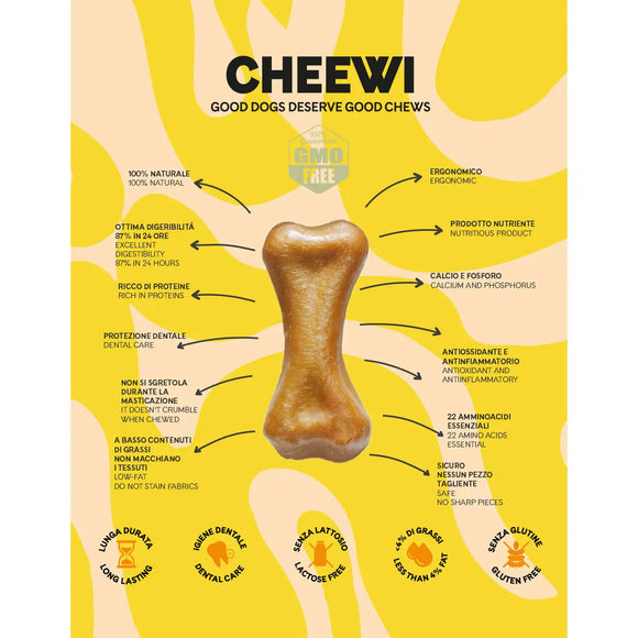 Cheewi - Osso al Formaggio e burro di arachidi - Super Premium