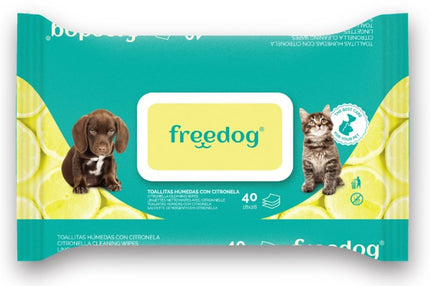 Free Dog - Salviette detergenti Citronella - 40 pz