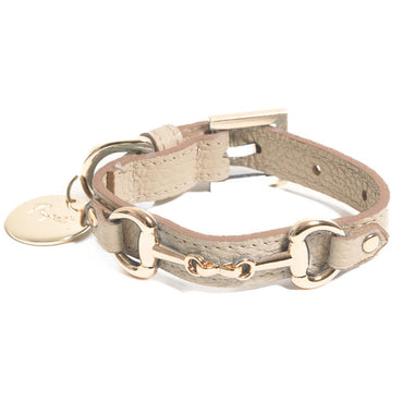 Compra beige Pupet Couture - collare pelle con morsetto