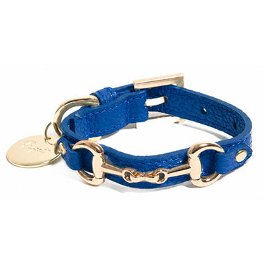 Compra blu Pupet Couture - collare pelle con morsetto