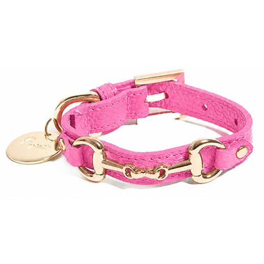 Compra fucsia Pupet Couture - collare pelle con morsetto