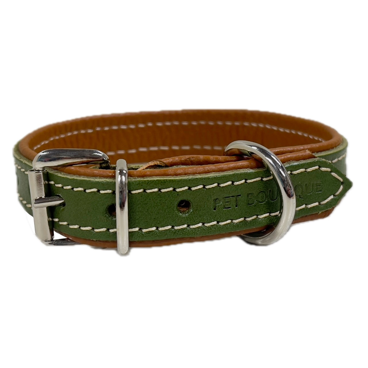 Purchase verde-oliva Pet Boutique - Urban Leather Collar