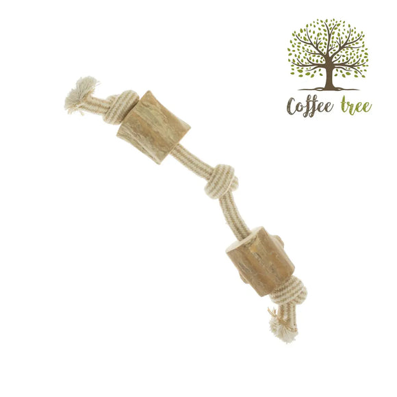 Corda con nodi e legno di caffè Large - Giochi