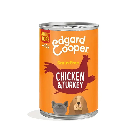 Edgard & Cooper Dog Pollo e Tacchino con mela - 400 Gr - Human Grade