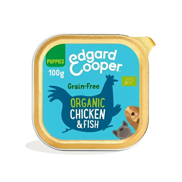 Edgard & Cooper Dog Puppy Pollo e Pesce Biologici - 100 Gr - Human Grade