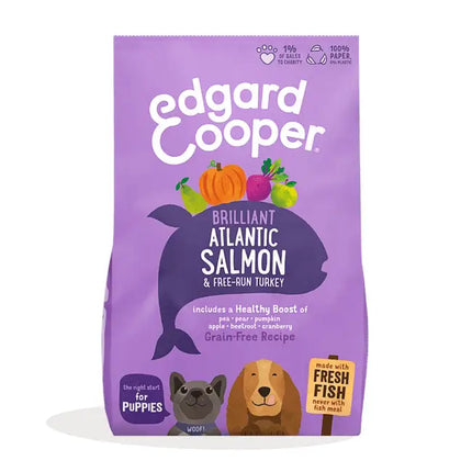 Edgard & Cooper Dog - Salmone e Tacchino - Puppy - 700 Gr - Human Grade