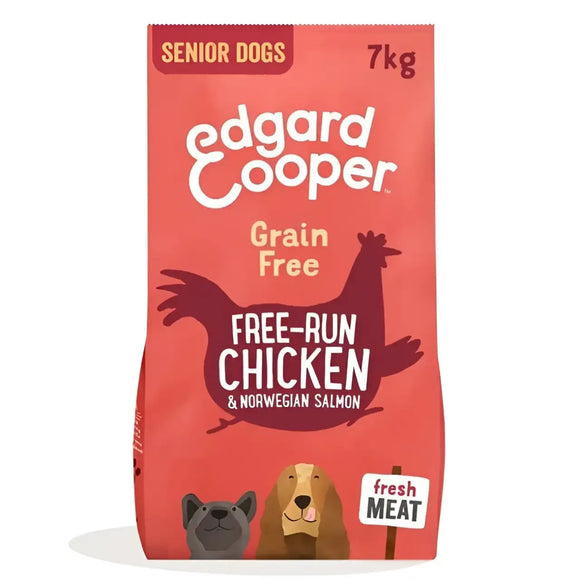 Edgard & Cooper Dog Senior- Pollo ruspante e Salmone Norvegese Freschi - 7 Kg - Human Grade