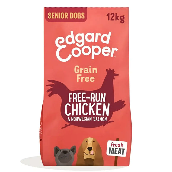 Edgard & Cooper Dog Senior- Pollo ruspante e Salmone Norvegese Freschi - 12 Kg - Human Grade