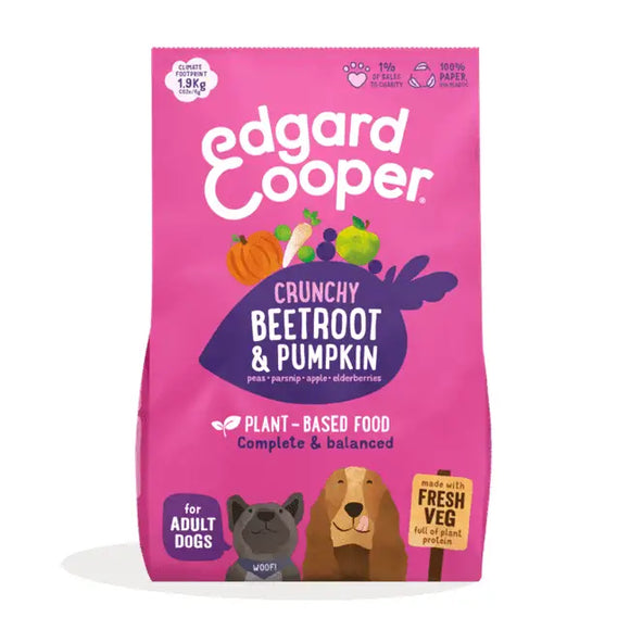 Edgard & Cooper Dog Vegan -Barbabietole e zucca fragrante - 2,5 Kg - Human Grade