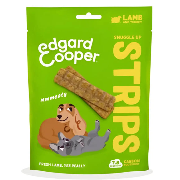 Edgard & Cooper - Strisce all’agnello e tacchino - 75 Gr - Human Grade