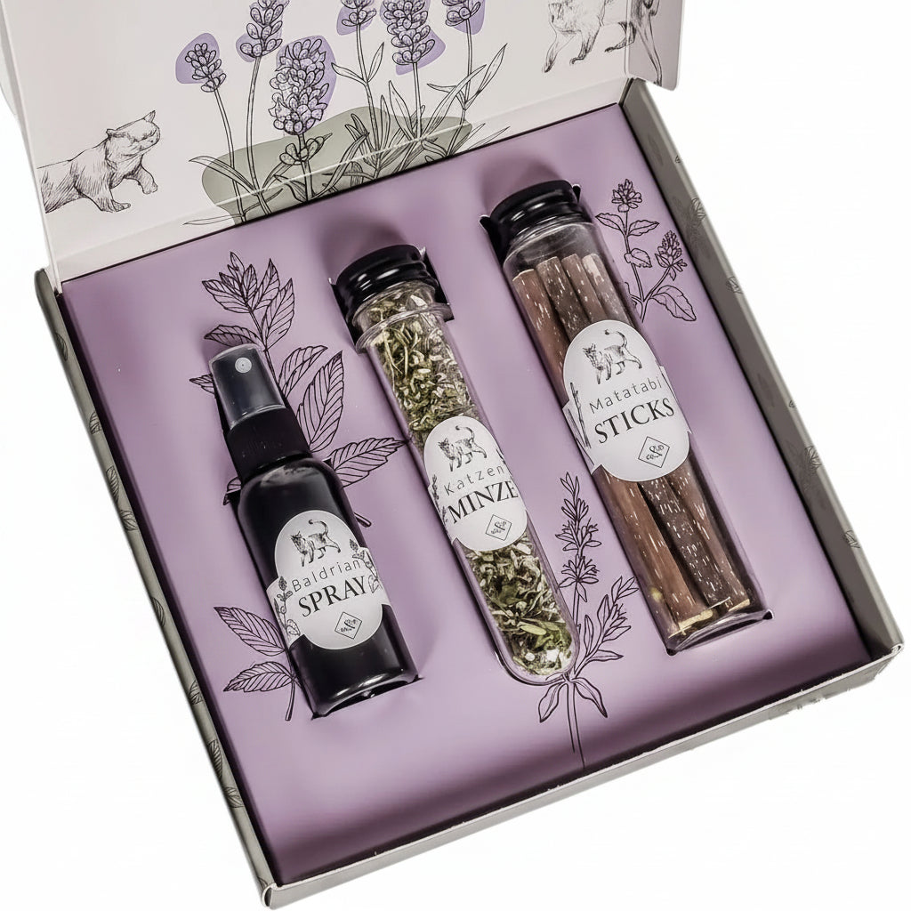 Ne&No®Set da 3 Erbe per Gatti - Confezione Regalo Elegante
