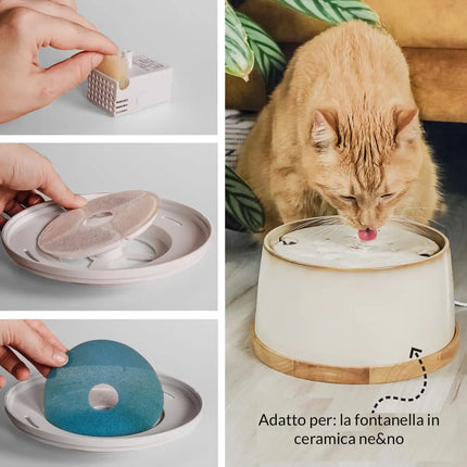 Ne&No® filtro di ricambio per fontana in ceramica - 0