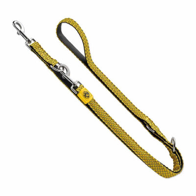 Guinzaglio Regolabile Hilo Giallo e Nero - 2,5 cm - Guinzagli
