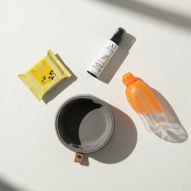 Kit Estate — Easy Vacations: Travel Buddy, LEAF, Aries Paw Cream, salviette citronella